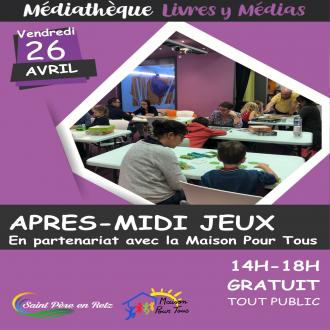 Apr�s midi ludoth�que � la m�diath�que