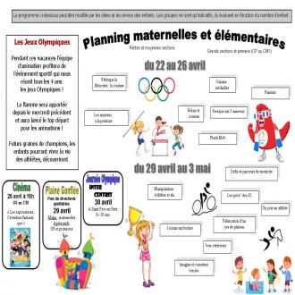 Programme des vacances de Printemps