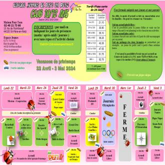 INSCRIPTIONS CLUB 10-12 printemps 2024