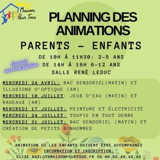 Les animations parents enfants