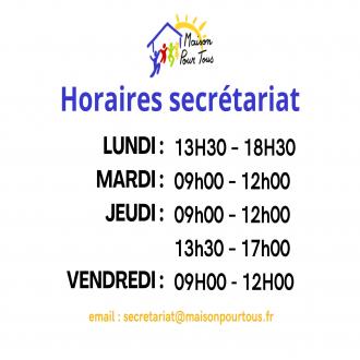 Horaires secrtariat