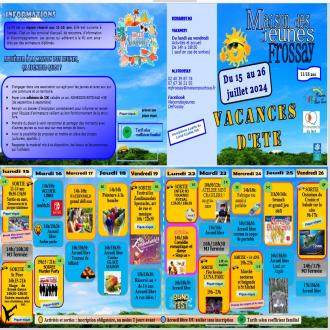plaquette 2�me quinzaine vacances s'�t� MJ Frossay