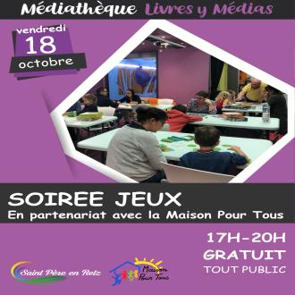 Apr�s midi ludoth�que � la m�diath�que