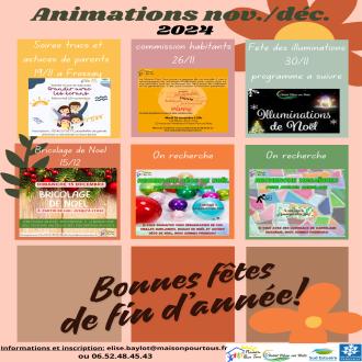 Programme des activit�s de novembre � d�cembre