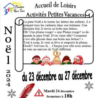 Programme des vacances de Nol