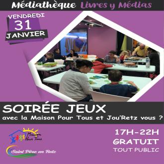Soire ludothque  la mdiathque