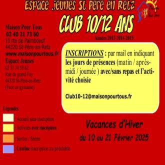INSCRIPTIONS CLUB 10-12 Hivers 2025