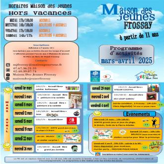 PROGRAMME inter vacances MARS AVRIL 2025 MJ Frossay