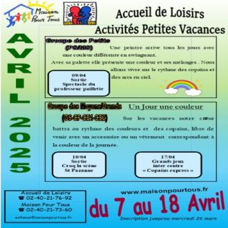 Programme des vacances de Printemps