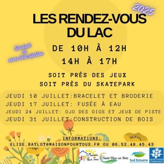 Programme de l'été: les jeudis du lac