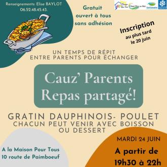 Cauz'parents repas partag�