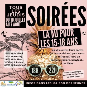 Les Soir�es du Jeudi pour les plus de 15 ans dans les MJ