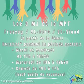 Horaires des 3 MJ en période scolaire