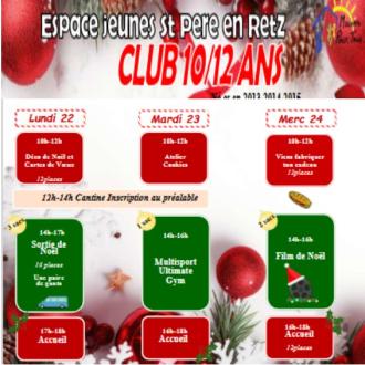 INSCRIPTIONS CLUB 10-12 No�l 2025