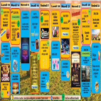 programme mjFrossay vacances de printemps 2026