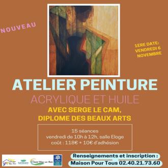 Nouvel atelier Peinture adulte acrylique et huile