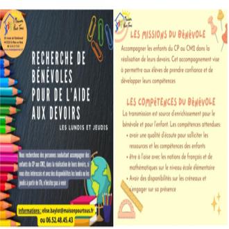 Recherche de b�n�voles pour l'aide aux devoirs