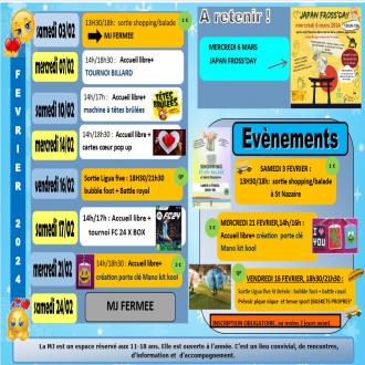 programme MJ Frossay f�vrier 2024